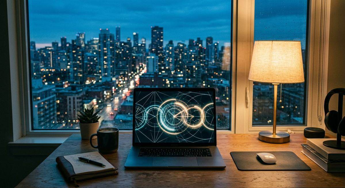 A globe on a desk with route lines across markets and time zones